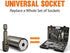 Universal Socket Tool Gift for Men, Super Grip Socket Set Fits Standard 1/4''-3/4'' with Multi-Function Power Drill Adapter, Christmas Stocking Stuffers for Men Him Dad Husband Boyfriend Her (Black*1)