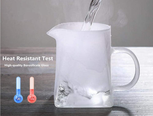 Glass Teapot with Infuser,820ML/29OZ Borosilicate Tea Kettle with Infuser for Loose Leaf Tea, Microwavable and Stovetop Safe -Square Shape¦