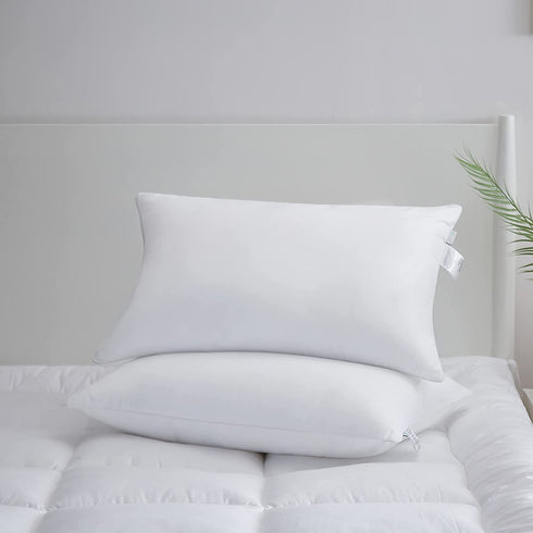 Acanva Bed Pillows 2 Pack Hotel Collection Luxury Soft Inserts for Sleeping-Breathable and Comfortable for Stomach Back Sleepers, Standard Size-(Pack of 2), White 2 Count