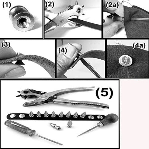RUBYCA 100 Sets 9MM Silver Color Bullet Cone Spike and Stud Metal Screw Back for DIY Leather-Craft