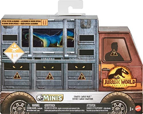 Jurassic World Dominion Chaotic Cargo Pack of 5 Mini Figures with Instant Pose Changes, Toy Gift Set and Collectible