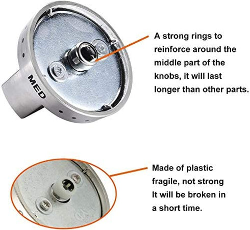 AMI PARTS DG64-00473A Range Burner Dial Knob Range Oven Knob Replacement for Samsung Gas Range NX58F5700WS NX58K7850SS NX58H5600SS NX58J7750SS NX58H5650WS NX58M6850SS