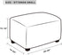 Easy-Going Stretch Ottoman Cover Folding Storage Stool Furniture Protector Soft Rectangle slipcover with Elastic Bottom(Ottoman Small,Light Gray)