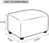 Easy-Going Stretch Ottoman Cover Folding Storage Stool Furniture Protector Soft Rectangle slipcover with Elastic Bottom(Ottoman Small,Dark Gray)