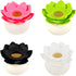 DOITOOL 2 Pcs Qtips Holder Canisters Lotus Flower Shaped Cotton Swab Holder Cotton Bud Toothpick Dispenser with Lid for Home Kitchen