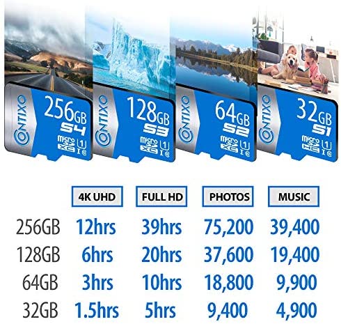 Contixo 32GB Micro SD Memory Card - Compatible with Cell Phone, Tablet, Drones, Headphone, Camera, SD Memory Card Up to 95MB/s