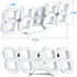 3D LED Digital Wall Clock Large Night Light Alarm Clock Snooze for Office Bedroom Living Room 12/24 Time/Date/Temperature Display Brightness Adjustable White 9.7 inch with Remote Control