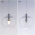 Modern Glass Globe Pendant Light 9.84 inch Chrome, Adjustable Edison Ceiling Pendant Light Fixtures for Kitchen Island Farmhouse Restaurants by Bewamf