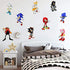 Sonic The Hedgehog Cartoon 3D Broken Wall Game Wall Stickers Children's Bedroom Living Room Background Wall Stickers Removable PVC Home Decoration