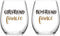 Modwnfy Boyfriend and Girlfriend Wine Glasses, Set of 2 Fiancee Stemless Wine Glasses 15Oz Engagement Gifts for Couples Fiancee Fiance Her