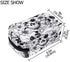 ZOEO Makeup Pouch Sugar Skull Mexican Floral Halloween Mini Makeup Bag Organizer Travel Zip Toiletry Bag Small Cosmetic Train Case Beauty Bag for Teens Girls Women Black White