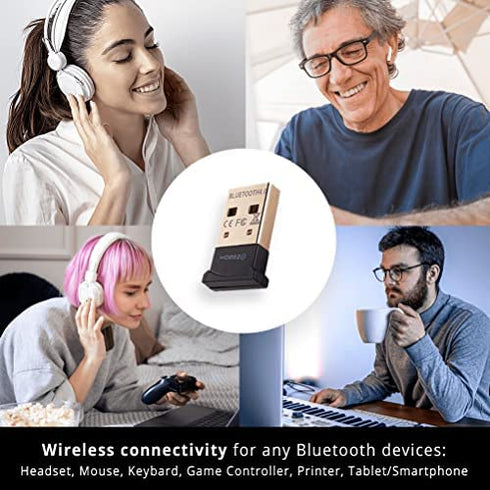Hideez USB Bluetooth Adapter for PC, macOS, Linux, ChromeOS, Raspberry Pi – Low Energy, Long Range Bluetooth Adapter + EDR for PS4, Xbox, Mouse, Keyboard, Headphones, Speakers, Printers