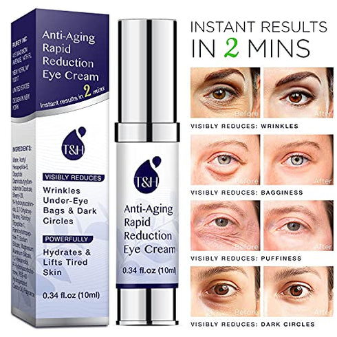 TEREZ & HONOR Anti-Aging Rapid Reduction Eye Cream, Visibly and Instantly Reduces Wrinkles, Under-Eye Bags, Dark Circles in 120 Seconds, Hydrates & Lifts Skin (Rapid Anti-Aging Cream (10 mL)