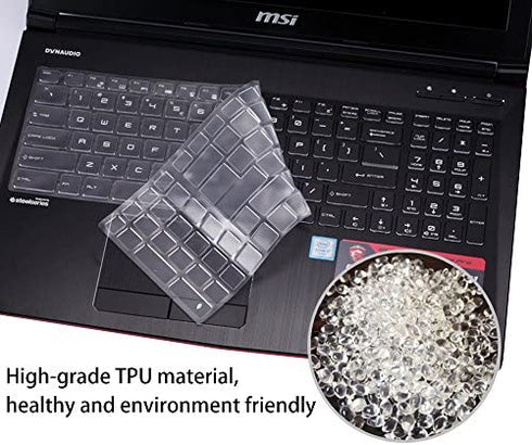 For MSI Gaming Laptop Keyboard Cover for 15.6" MSI GP65 GL65 GF62 GP62 GL62M GT62VR GF62VR GE63VR GS63 GS63VR, 17.3 inch MSI GS75 GE75 GF75 GL72M GF72VR GV72 GP72 GS73 GS73VR GT73VR GE72 Keyboard Skin