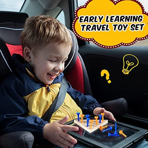 3 Packs Wooden Triangle Peg Games Triangle Wooden Board Game Family Board Game Wooden Strategy Toy Travel Games Teens and Adults Fun Learning Puzzles