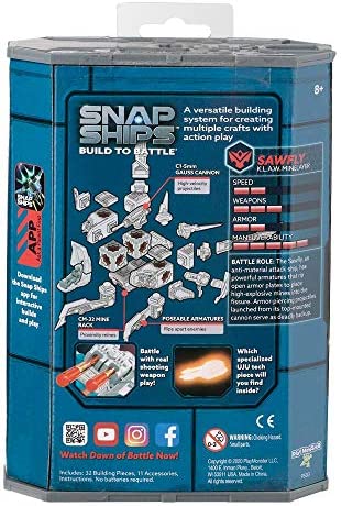 Snap Ships Sawfly K.L.A.W. Minelayer -- Construction Toy for Custom Building and Battle Play -- Ages 8+