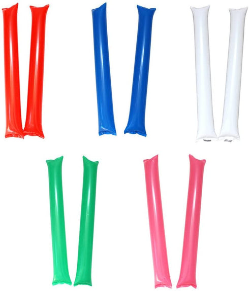 Thunder Sticks, Inflatable Stadium Noisemakers Bam Bam Cheer Sticks Blow Bar Inflatable Boom Sticks Noisemakers Stick Basketball Football Noisemakers Party Favors (White)