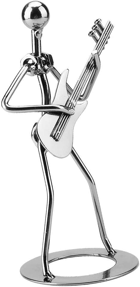Small Iron Sculpture Metal Musician Player Collectible Figurine Hand Soldering Home Decor Art Iron Statue Crafts Gifts