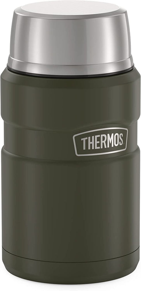 THERMOS Stainless King Vacuum-Insulated Food Jar , 24 Ounce, Matte Green