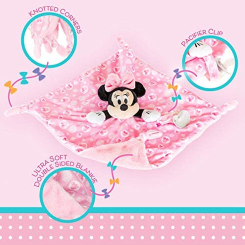 Disney Baby Minnie Mouse Plush Stuffed Animal Snuggler Lovey Security Blanket - Pink