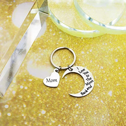 Mothers Day Gifts for Mom Keychain Mother Mum Gifts From Daughter Son In Law Birthday Present From Kids Stocking Stuffer