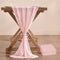 Socomi 2pcs Blushing Pink Chiffon Table Runner Sheer Wedding Runner 29x122 Inches Romantic Table Runner for Wedding Table Decorations