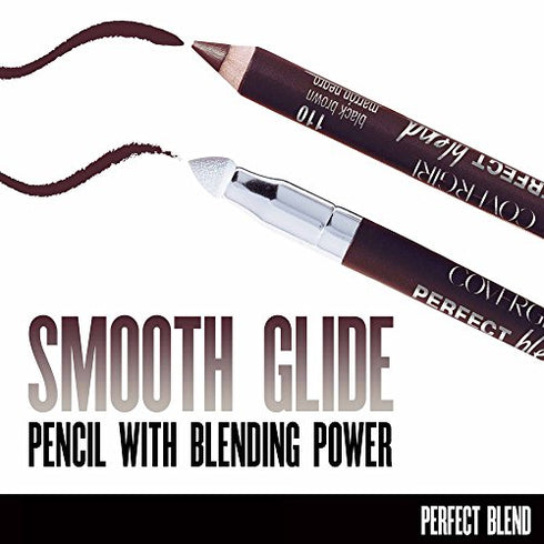 COVERGIRL Perfect Blend Eyeliner Pencil, Black Brown, 1 Count, .03 Oz, Eyeliner Pencil with Blending Tip For Precise or Smudged Look (Packaging May Vary)