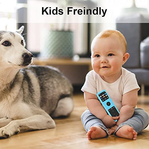 Silicone Protective Case for VIZIO XRT260 Smart TV Remote 2021 Model,Remote Case Holder for XRT260 V-Series 4K UHD HDR Voice Replacement Remote Battery Back Covers Protector Sleeve Skin-Glowblue
