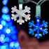 Snowflake Christmas Fairy Lights - 50 Count Blue and Cool White LED Mini Lights for Christmas Decorations
