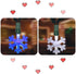 Snowflake Christmas Fairy Lights - 50 Count Blue and Cool White LED Mini Lights for Christmas Decorations