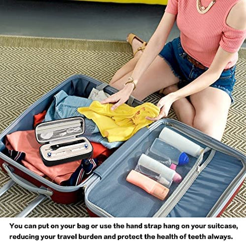 Travel Case Compatible with Oral-B Pro 1000 2000 3000 3500 CrossAction/ Smart 1500 Electric Toothbrush, Power Rechargeable Tooth Brushes Storage Holder Cover Bag for Brush Head, Charger?Box Only)