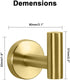 NearMoon Bath Towel Hooks- SUS 304 Stainless Steel Robe Hook Holder, Heavy Duty Coat Hook for Bathroom Livingroom Hotel Kitchen Garage, Wall Mounted- 4 Pack (Brushed Gold)