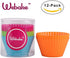 Webake Jumbo Silicone Muffin Cups, 3.5 Inch Jumbo Silicone Baking Cups Reusable Cupcake Liners Nonstick Large Cake Cups Set Stand Alone Cupcake Holder, 12 Pack Auto Cup Holder Liner