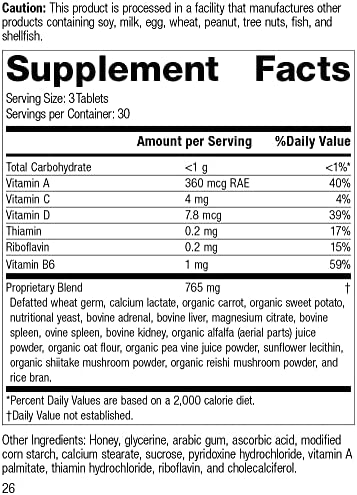 Standard Process Catalyn - Whole Food Foundational Support for General Wellbeing with Vitamin D, Vitamin C, Vitamin A, Thiamine, Riboflavin, Vitamin B6, Magnesium Citrate, and More - 90 Tablets