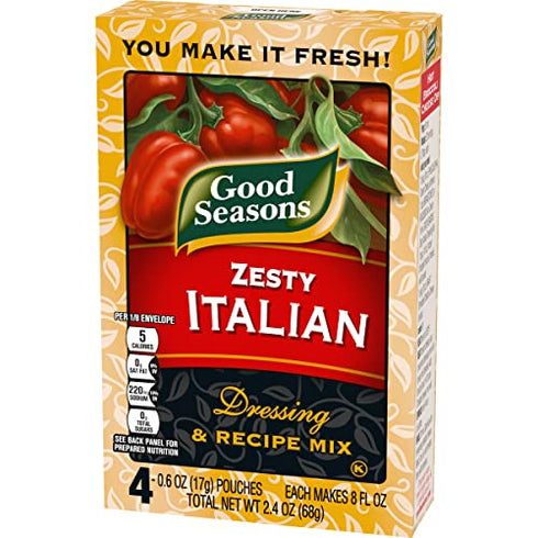 Good Seasons Zesty Italian Dressing & Recipe Seasoning Mix, 4 ct Packets