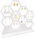 Earring Holder, Acrylic Stud Earring Stand Display, Honeycomb Clear Earrings Organizer Jewelry Organizer, Window Display Props Ladies Women Gifts Home Use (White)