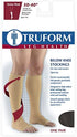 Truform 30-40 mmHg Compression Stockings for Men and Women, Knee High Length, Open Toe, Black, Medium