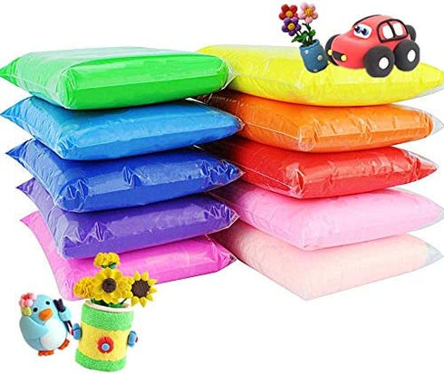 24 Colors Air Dry Clay Magical Kids Clay Ultra Light Modeling Clay Artist Studio Plasticine Toy Safe and Non-Toxic Modeling Clay