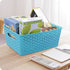 Rinboat Medium Colored Plastic Storage Baskets, 4 Packs