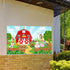 Farm Animals Theme Party Decorations, Farm Animals Barn Door Backdrop Banner for Children Baby Shower Birthday Party Supplies, Farm Animals Scenic Background Photo Booth Banner, 72.8 x 43.3 Inch