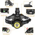 Headlamp, 2 in 1 Newest T6 Spot Zoomable+COB Board Flood Hardhat Light, 6000 Lumen Waterproof USB Rechargeable Hard Hat Head Lamp, Up-Close Work HeadLight with 4 Clips for Outdoor Camping Hunting