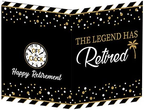 Retirement Party Decorations Jumbo Greeting Farewell Card Guest Book Happy Retirement Party Supplies Gifts for Office Men Women Co-Worker -The Legend Has Retired Card 14 x 22 Inches