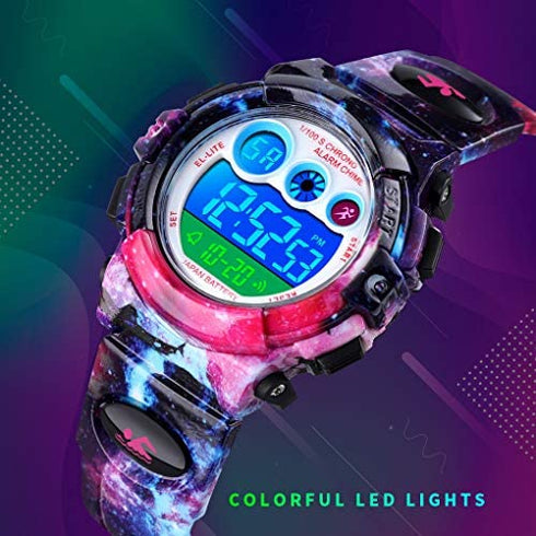 CKE Kids Watch, Waterproof Sports Digital Watches for Boys Girls with Colorful LED Light - Best Gifts for Children