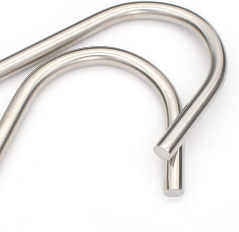 10" Meat Hooks,8mm Heavy Duty S-Hooks HONSHEN Stainless Steel Meat Processing Butcher Hook 4Pack