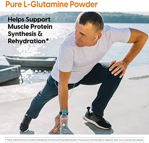 Doctor's Best Pure L-Glutamine Powder, Supports Muscle Mass, Strength & Post-Workout Recovery, Amino Acid, 300g