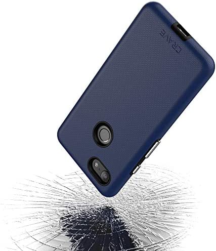 Crave Dual Guard for Google Pixel 3 XL Case, Shockproof Protection Dual Layer Case for Google Pixel 3 XL - Navy