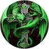 Green dragon art PopSockets PopGrip: Swappable Grip for Phones & Tablets
