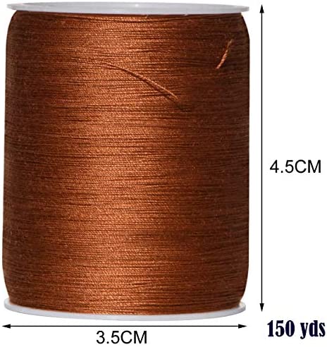 Total 1800yds SewingThread 12 Pcs Thread Spool,150Yds Each witn Buttons Sets for Sewing, Single Needle,Machine Embroidery