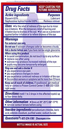 Clear Eyes Maximum Redness Eye Relief Eye Drops, 0.5 Fl Oz, Pack of 3