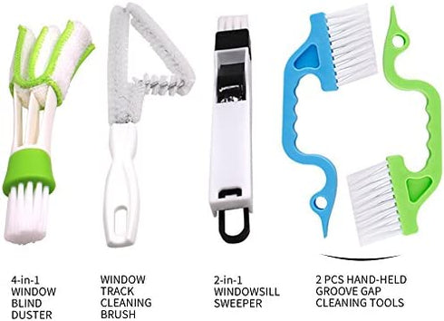 YuCool Hand-held Groove Cleaning Tools,Window Groove Cleaning Brush Tools Set or Sliding Door Track Cleaning Brush,Hand-held Groove Gap for Window Air Conditioning Kitchen Cleaning Tools Car Vents